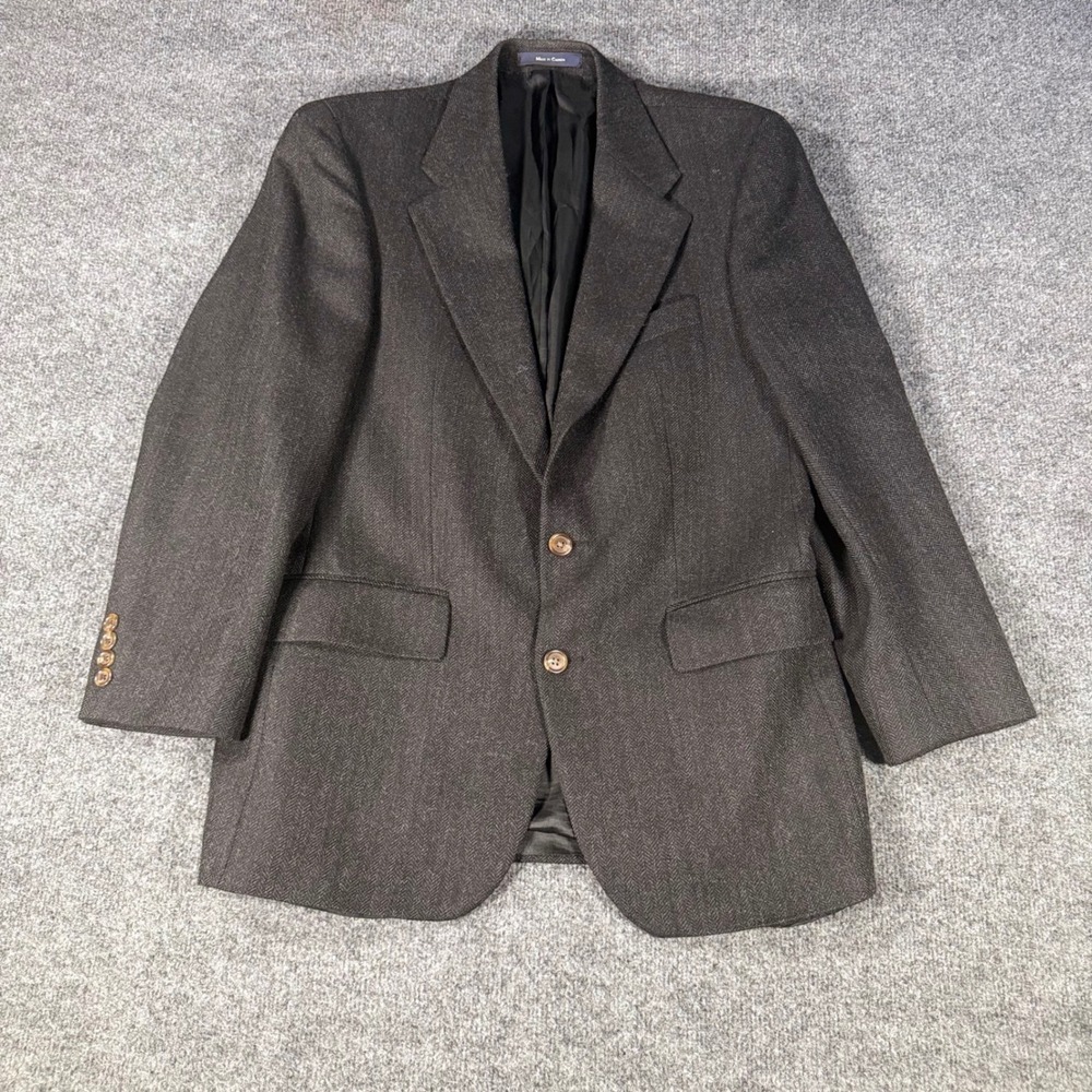 Ralph Ralph Lauren Blazer Herringbone Wool Sport Coat 39R Charcoal Gray Canada